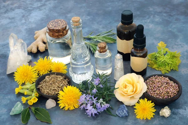 Plantes et flacons naturopathie